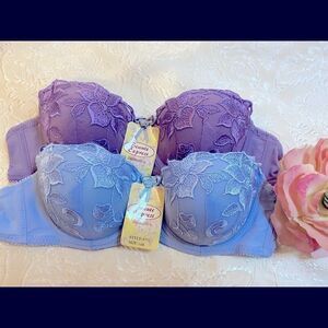 🎀Beaute express sexy push up lace Bra set of 2 Size :34B